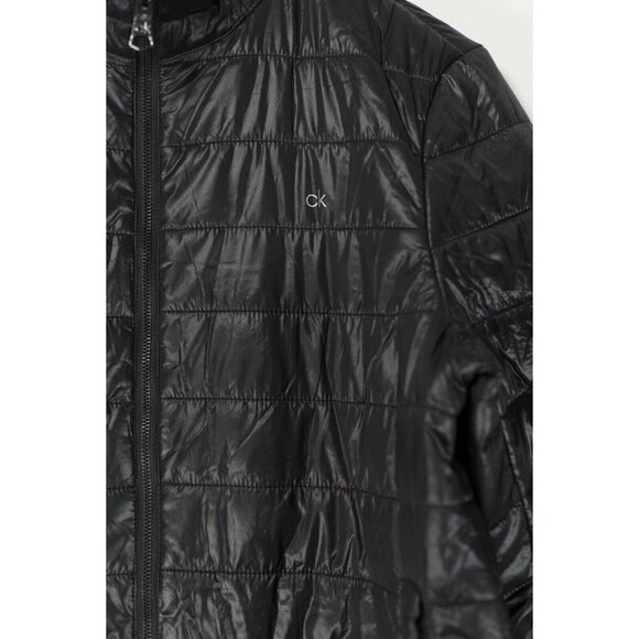 Calvin Klein Women's Size Small Black Jacket Water Resistant Short Puffer Coat - Picture 3 of 5